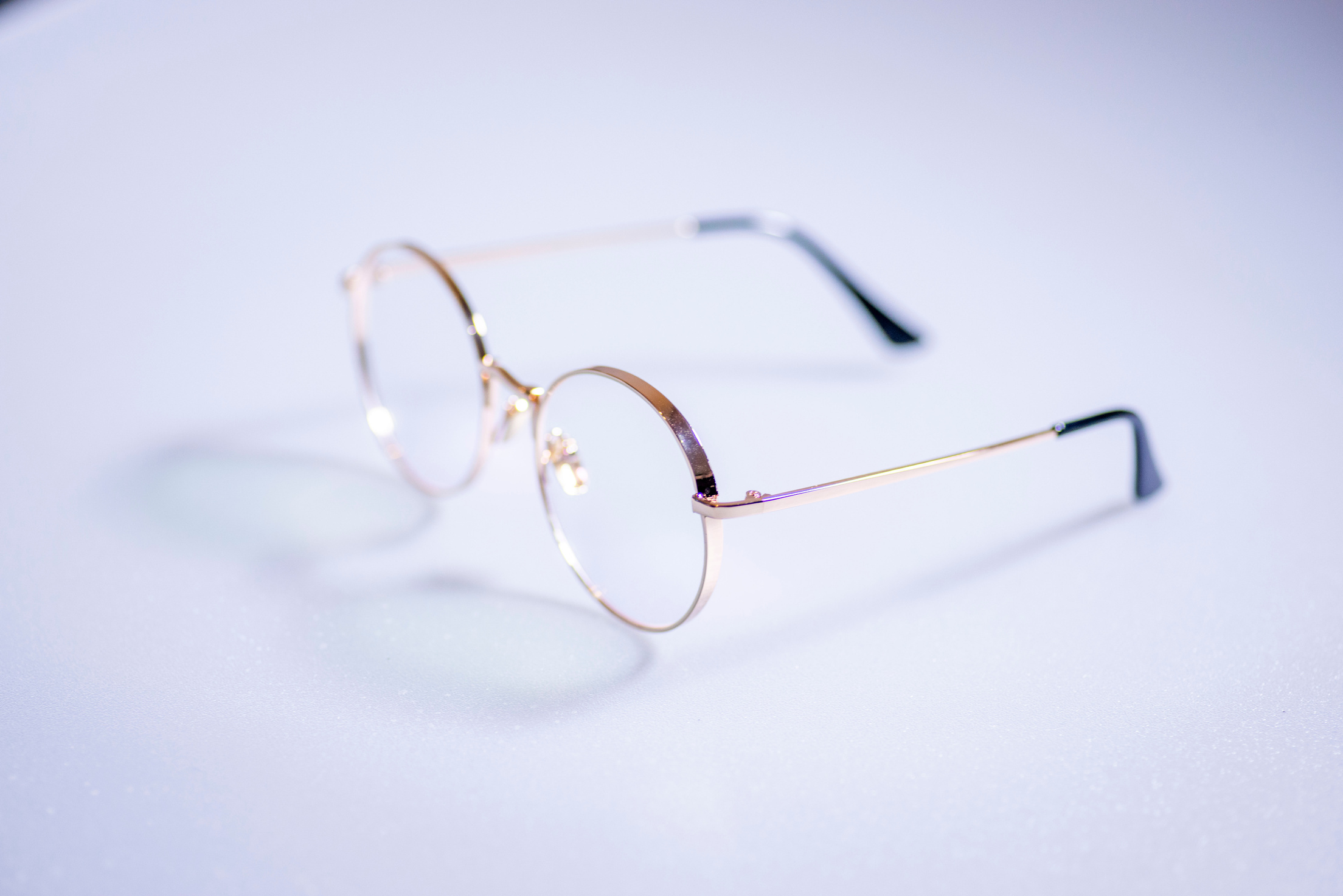 Fashionable Glasses on White Glasses
